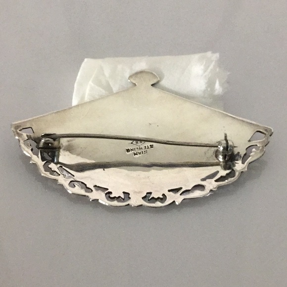 Vintage Handcrafted Siam Sterling Silver Brooch - Picture 4 of 6